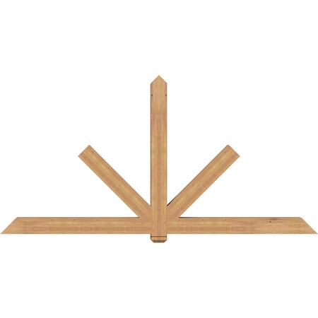 Ekena Millwork Kennewick Timber Gable Bracket, Western Red Cedar, 108"W x 54"H x 5 1/2"D x 5 1/2"F, 12/12 Pitch GBW108X54X0606KEN00SWR